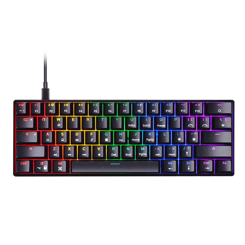 

Readson YX-61 60% Layout USB Wired Mechanical Keyboard Mix Backlight Outemu Switch Gaming Keyboard For Gamer PC Laptop