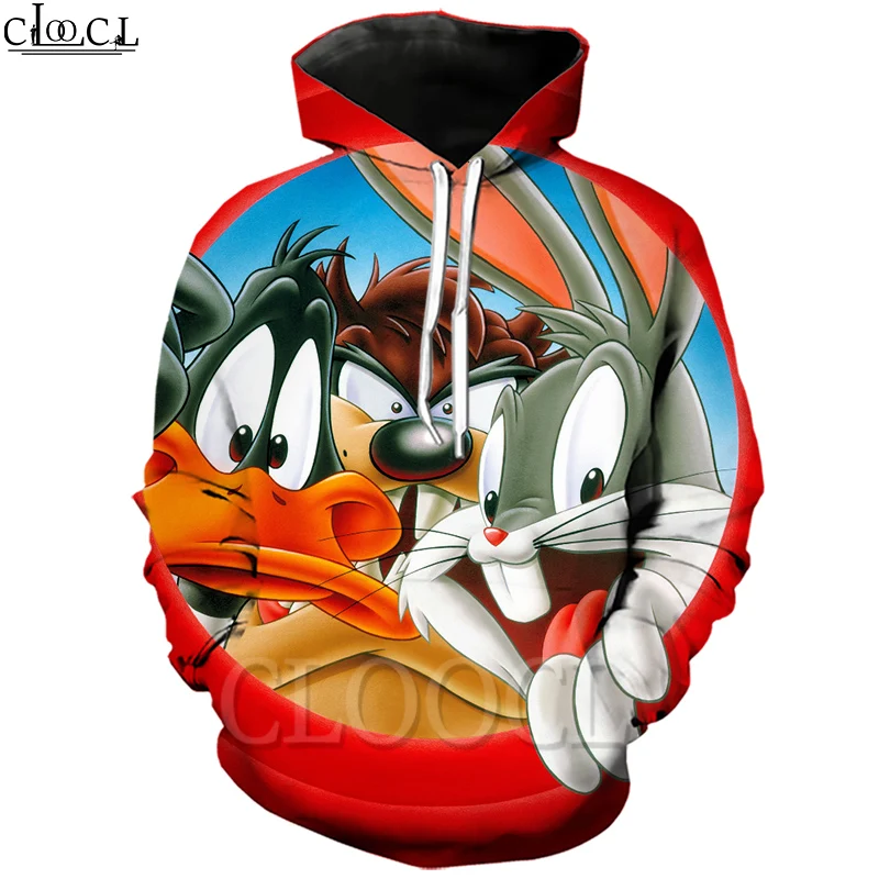Толстовки CLOOCL с капюшоном в виде мультяшных аниме жуков и кроликов кофта для бега