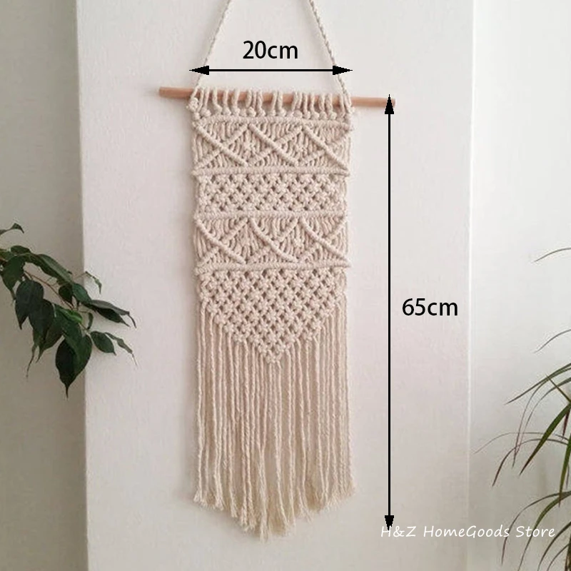 

Hot Macrame Wall Hanging Tapestry Wall Decor Boho Bohemian Woven Home Decoration Handmade Living Room Apartment Dorm