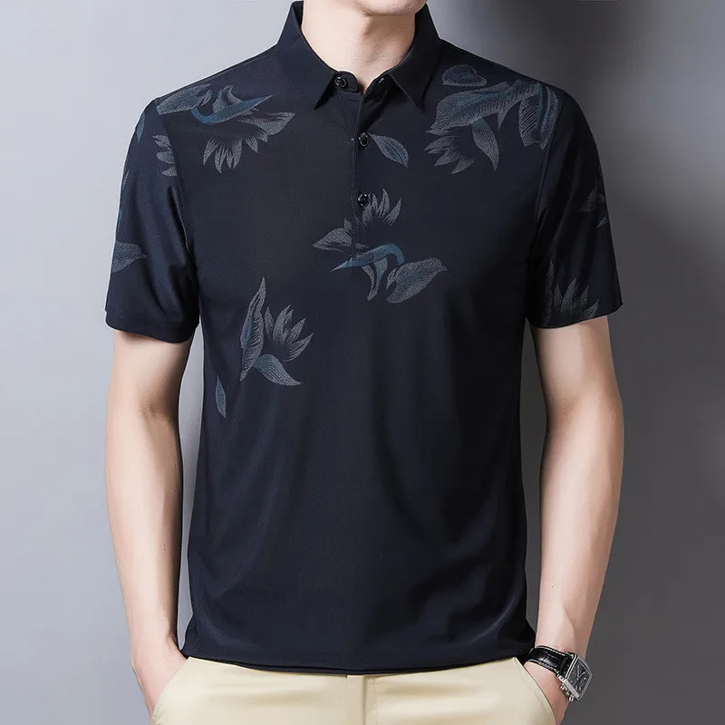 

Polo Shirt Men Graphic Printed Short Sleeve Thin Summer Slim Fit Cool Streetwear Male Polo Shirt Hipster Tops