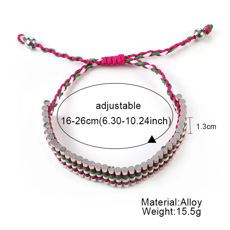 Женские трендовые плетеные браслеты регулируемые цилиндрические из