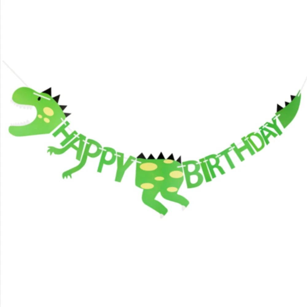 

Rope Length 3m Flag Dinosaur Banners Baby Shower Birthday Party Decorations Paper Flags For Child Home Decorative