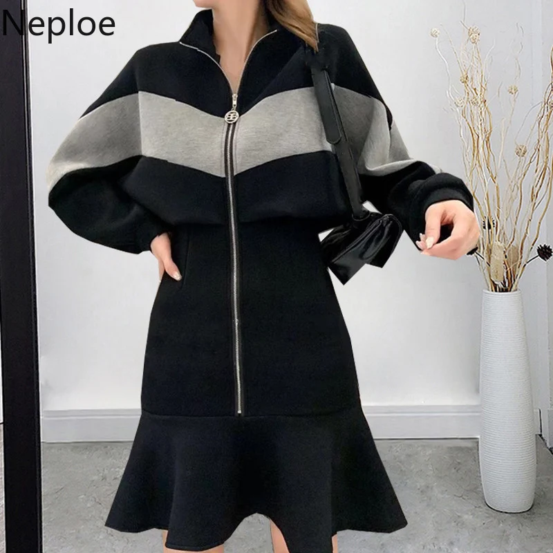 Neploe облегающее приталенное платье в стиле русалка модное женское пэчворк