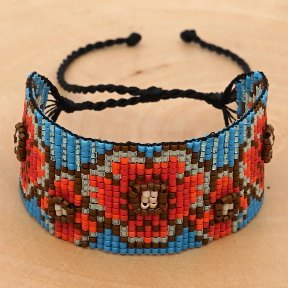 MI-B190444A Bracelet Go2boho браслет для женщин MIYUKI Цветочные браслеты ювелирные изделия 3D Браслеты Mujer ручной работы тканый богемный летний нарукавник - Окраска металла: MI-B190444A Bracelet