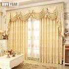 Европейские зашифрованные жаккардовые шторы из золотой проволоки для гостиной, столовой, спальни, Роскошный домашний декор, затемняющие шторы