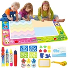 Большой Размеры детей воды рисунок коврик 4 Волшебные Ручки  Набор печатей Картина Ковер доска для рисования картины навыки обучающие игрушки
