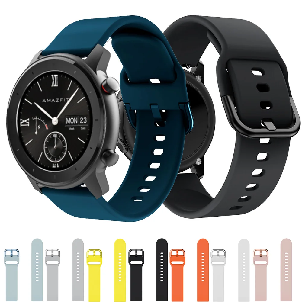

Сменный силиконовый ремешок для часов Huami Amazfit GTR 42 мм, спортивный браслет 20 мм, ремешок для часов Amazfit Bip Youth Sport