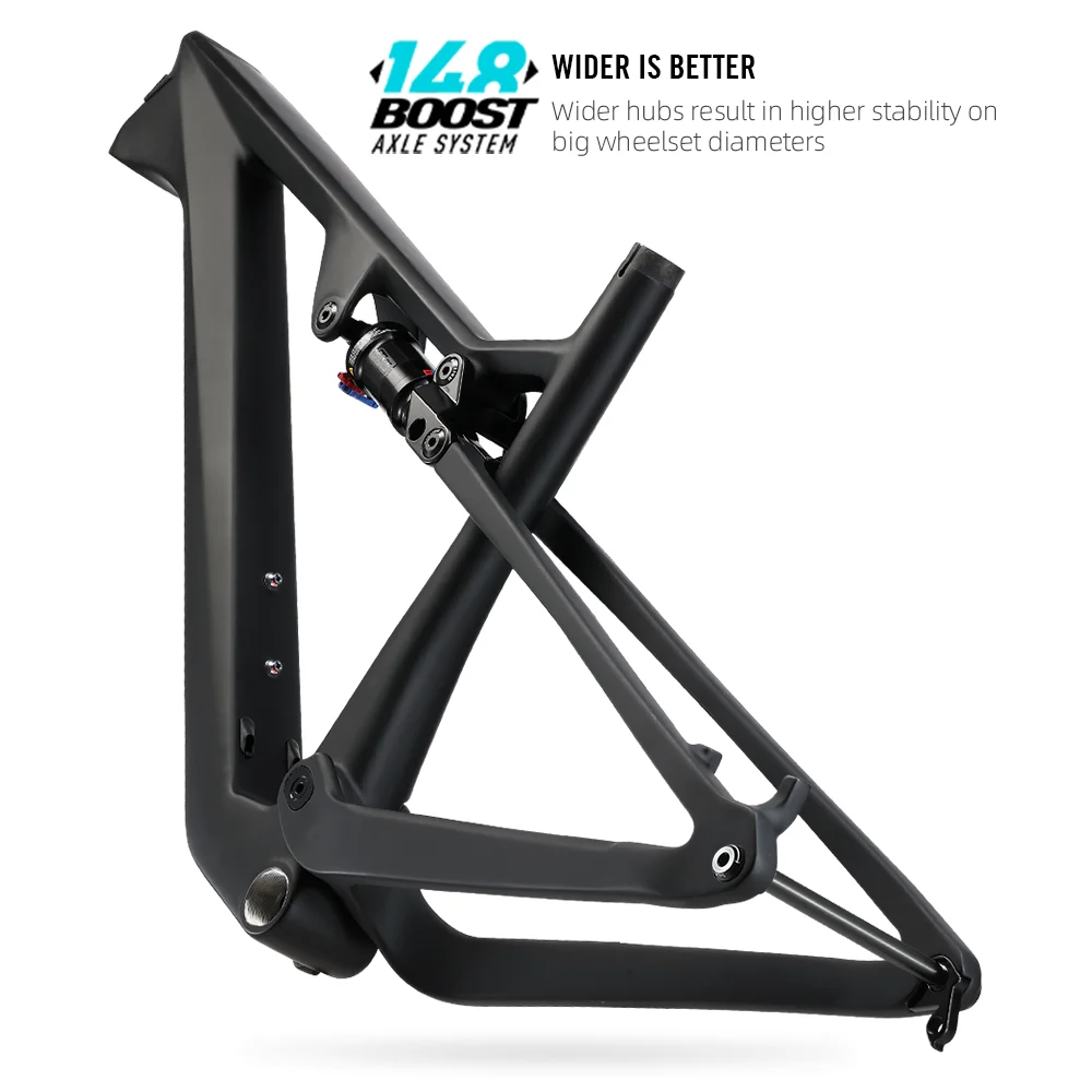 

Углеродная Рама полная подвеска рама 29 MTB рама Boost 148 Enduro Travel 120 мм шина 29er * 2,35 ''40T ROCKSHOX DNM
