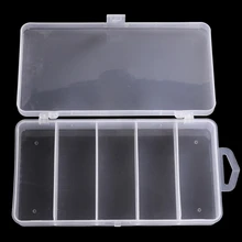 5 Compartments Fishing Tackle Box Plastic Waterproof fishing equipment Fish Lure Hook Bait Storage Case Organizer Container