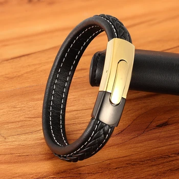 Black Leather and color Bracelet 3