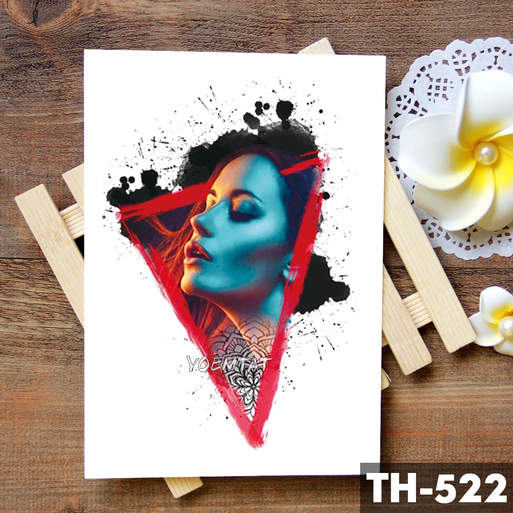 Водостойкая Временная тату-наклейка розовая Галактика звездное небо для девушек