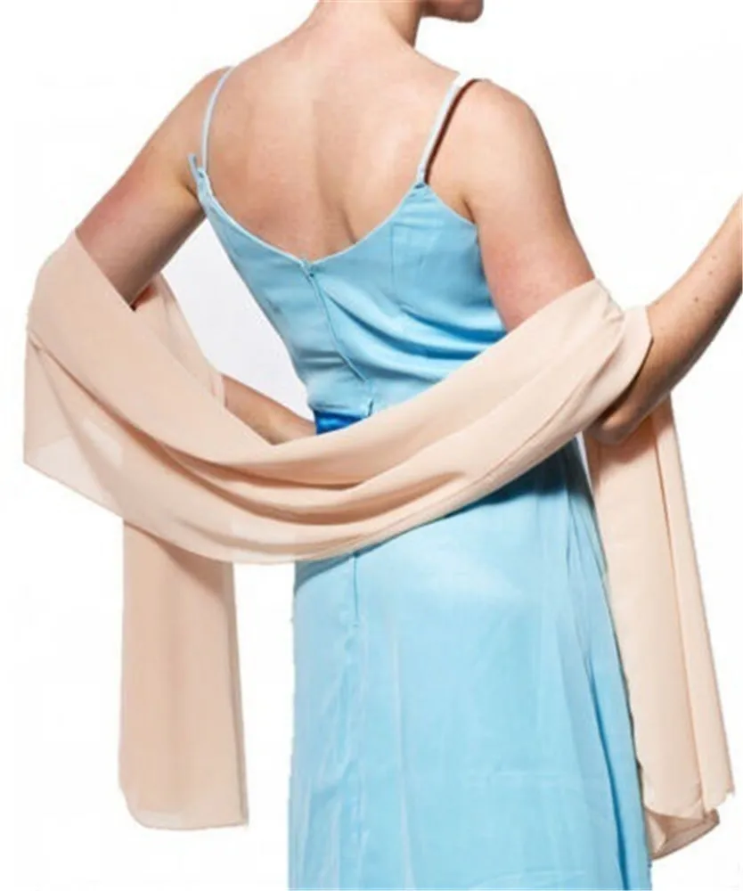 Женский шифоновый длинный шарф накидка шаль для платья подружки невесты