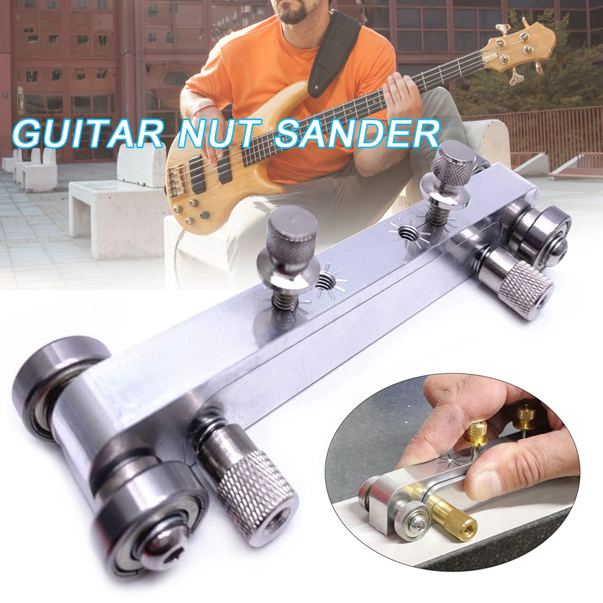 

Guitar Bass Nut and Bridge Saddle Sander Precision Guitar Nut Saddle Sanding Tool Luthier Tool Bass Instruments YS-BUY