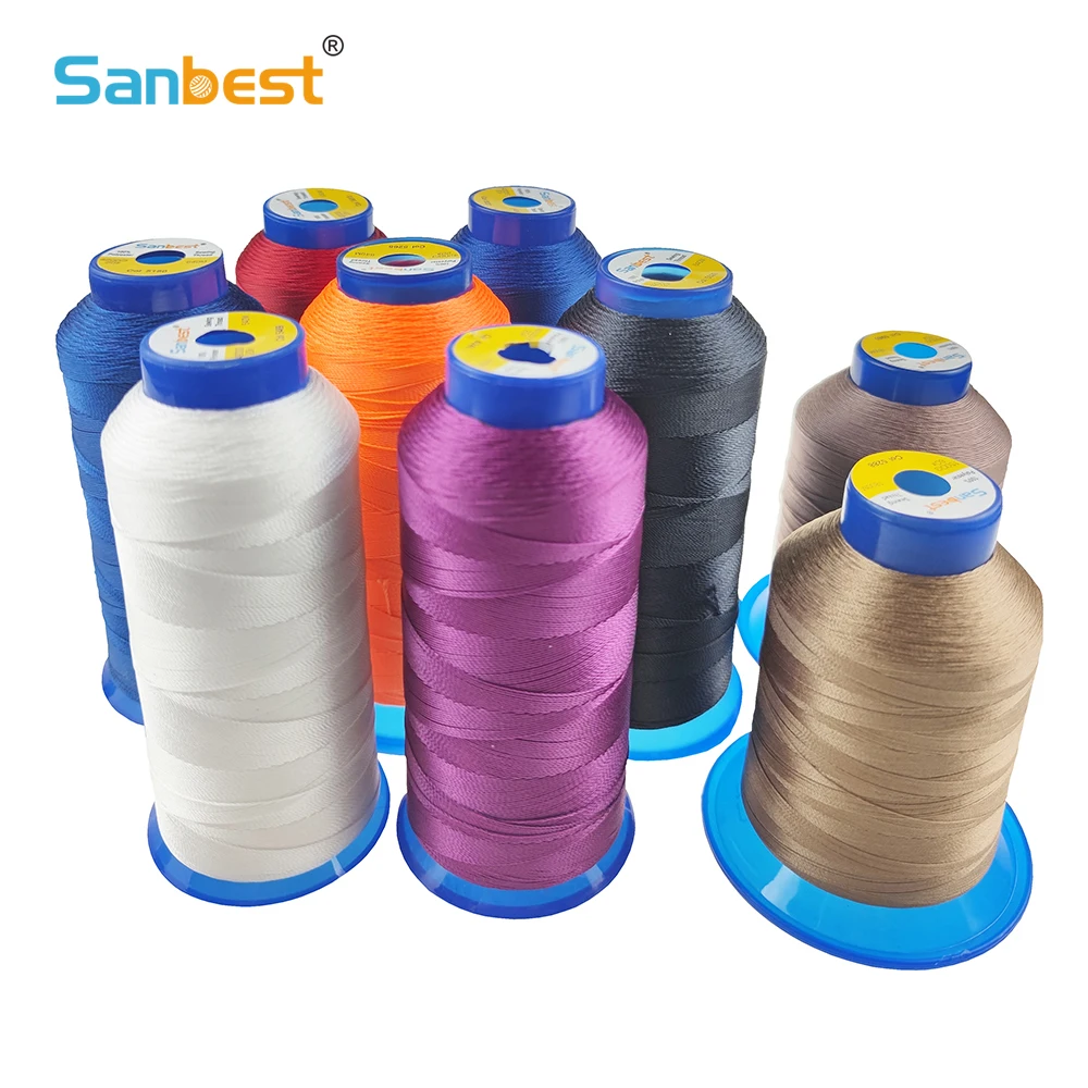 Sanbest High Tenacity Polyester Sewing Thread 150D/3 210D/3 420D/3 High Durable for Jeans Canvas Leather Sofa Footwear TH00056