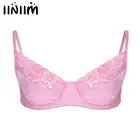 Мужские брифы iiniim, Мужская одежда для сна, бюстгальтер, мужской жилет, прозрачный кружевной бюстгальтер без косточек, топ, сексуальное нижнее белье для геев