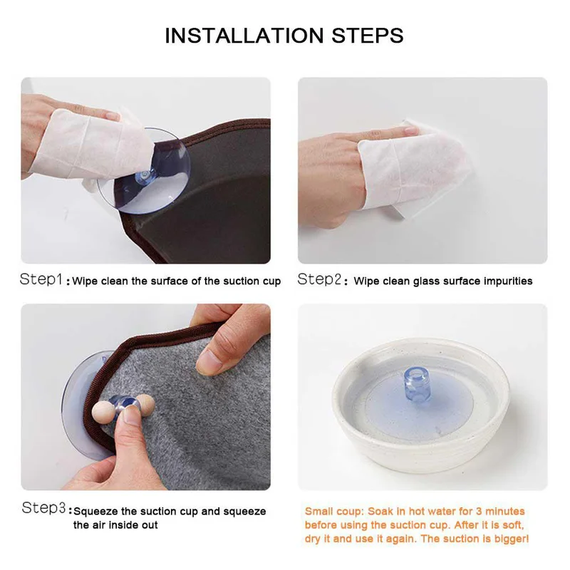 Лежанка гамак для домашних животных присоска удобная кошачья подстилка на