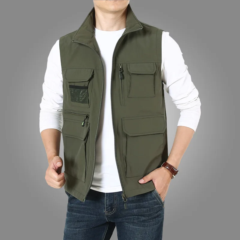 

Жилет мужской для путешествий, жилет без рукавов, одежда для фотосъемки, для улицы, 5XL 6XL 7XL, весна лето осень