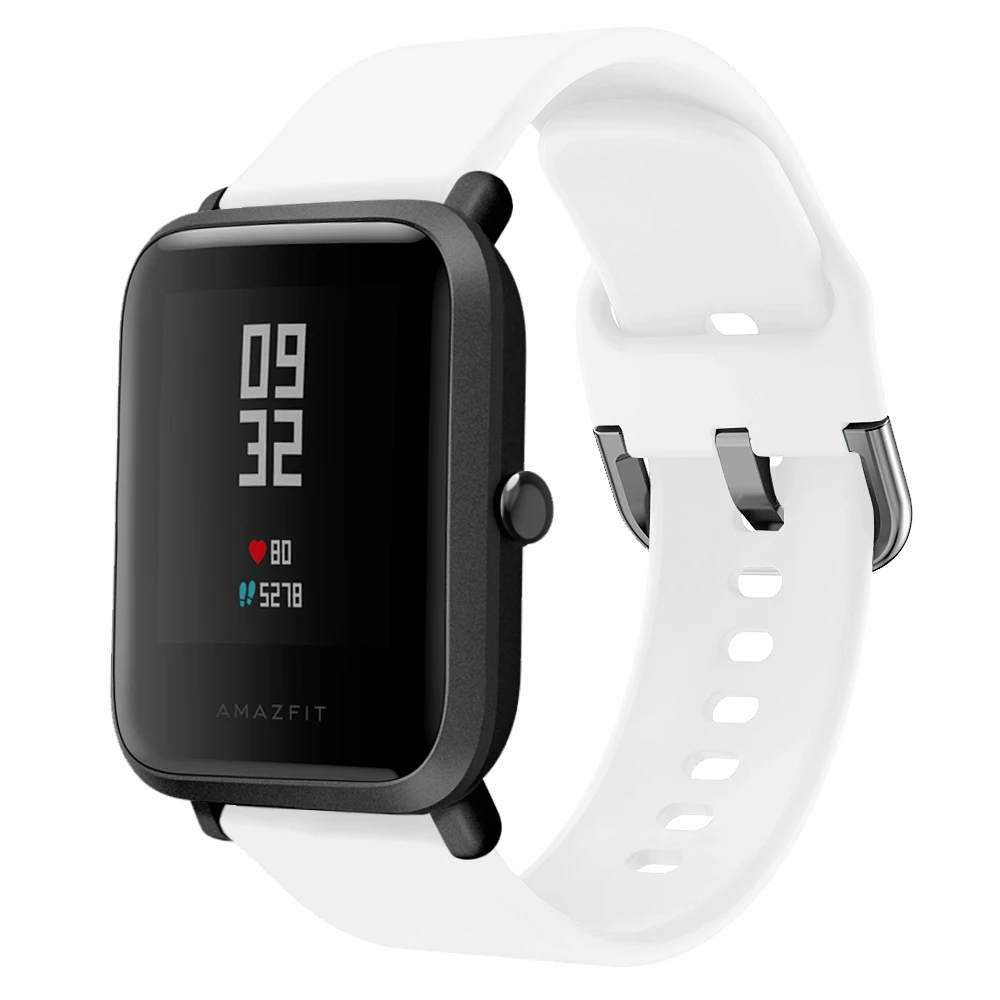 Ремешок силиконовый для Xiaomi Huami Amazfit Bip BIT Lite Youth мягкий браслет смарт часов gts 20