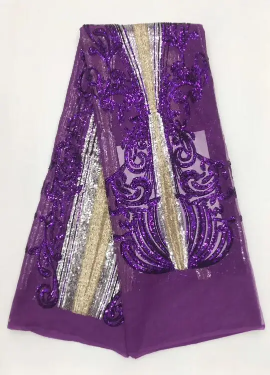 Женская модная Тюлевая вышивка с блестками французская сетчатая кружевная ткань