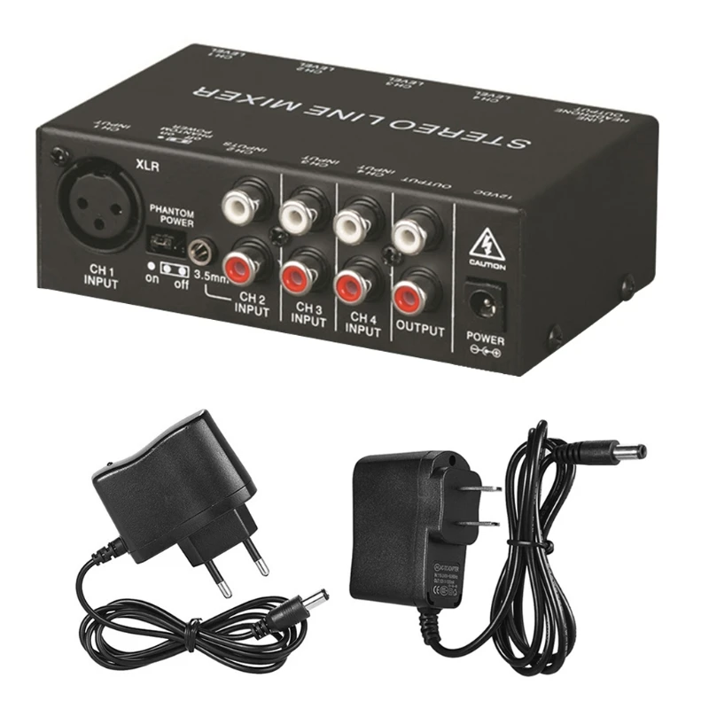 MX500 мини стерео микрофонный миксер Rca 5-канальный маленький диспенсер для прямой