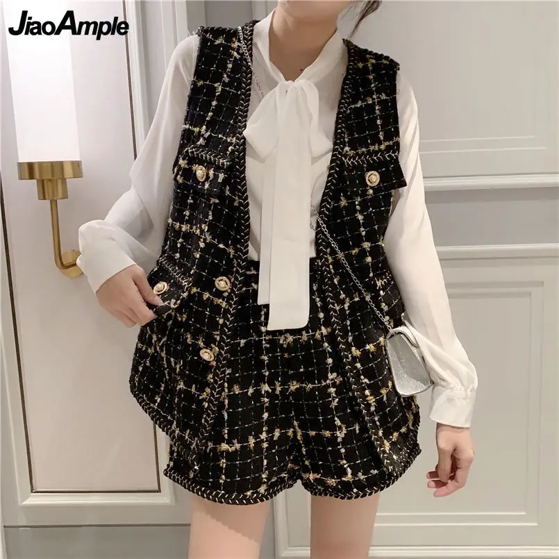 Женский элегантный офисный костюм из 3 предметов элегантная рубашка с бантом +