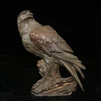 9 tibet buddhism old bronze cinnabars eagle falcon statue eagle incense burner town house lucky fortune incense burner