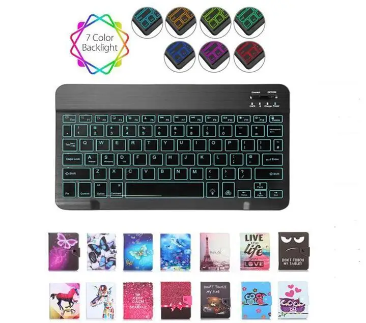 Retroiluminado sem Fio Capa para Samsung Universal + Caneta Bluetooth Teclado Galaxy s6 10.5 2021 T860 T865 Tablet Case Led Tab