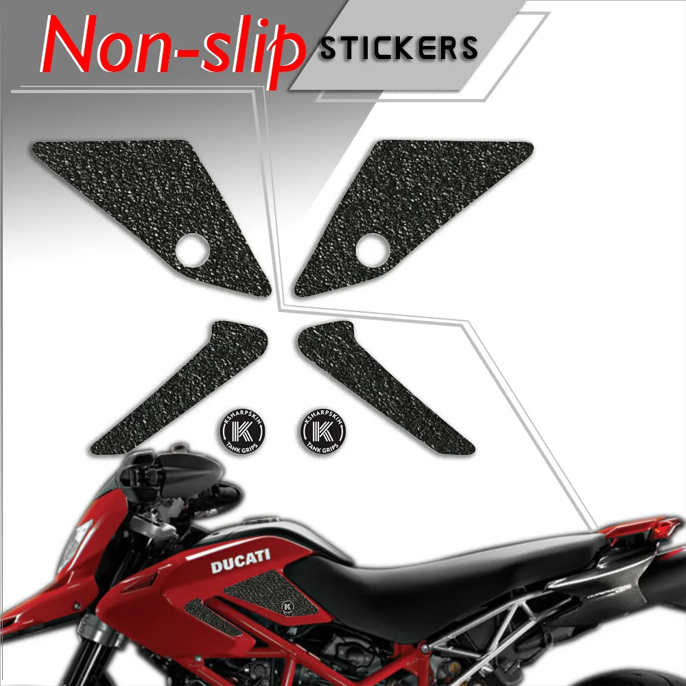

Motorcycle fuel tank pad tank grip protection Non-slip stickers knee grip side applique for DUCATI 2008-2012 HYPERMOTARD