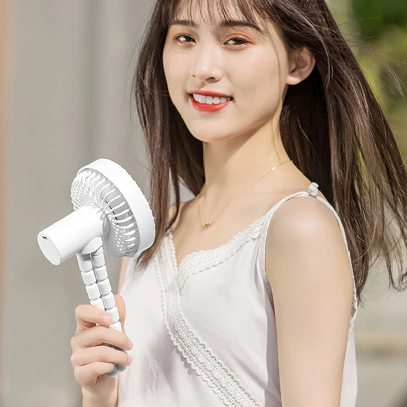 

Desktop Bent Tripod Mini Fan Dormitory Student Handheld USB Fan Office Home Portable Fan for Home Office