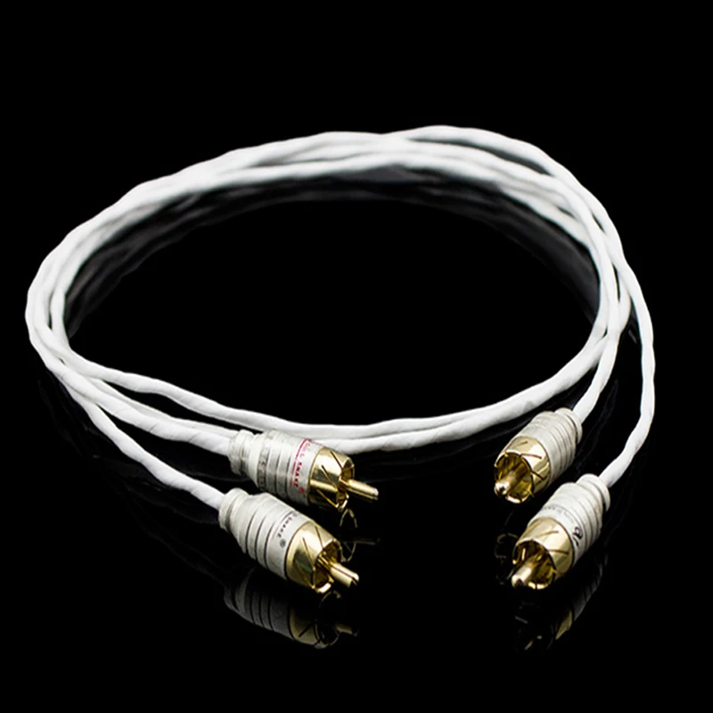 Hifi импортный посеребренный RCA кабель пара 6N OFC папа для подключения HiFi аудио