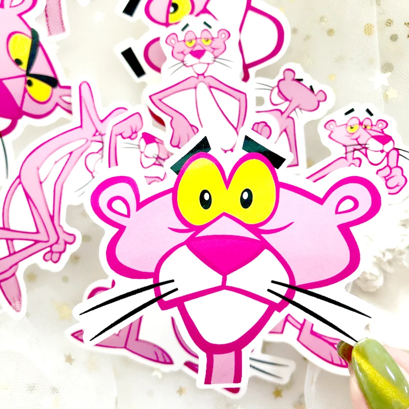 10 шт. Розовая пантера мультяшная икона Харадзюку акриловые значки на рюкзак