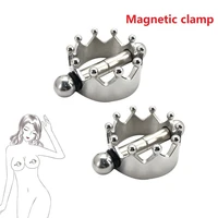 breast clamp nipple entrainment metal chain crown milk clip masturbating tits toys nipple clamp sex toy bell nipple training toy