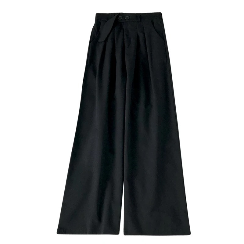 

Korean Chic Hong Kong Style Loose Suit Pants High Waist Slimming Mopping Casual Versatile Trousers Wide Leg Pants for Students