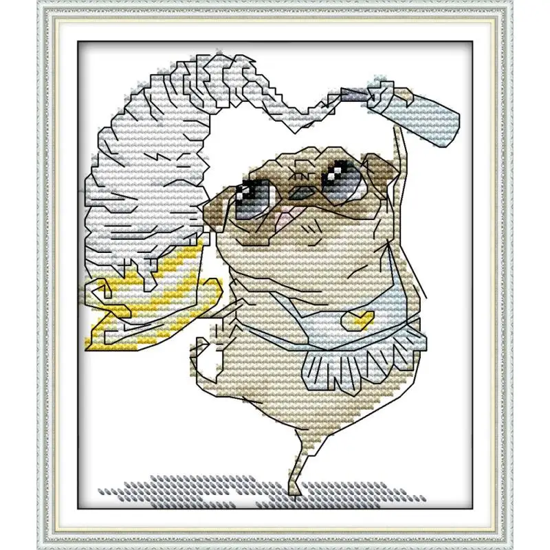 Детские Поделки сделай сам с изображением щенка 11CT 14CT Набор для вышивки