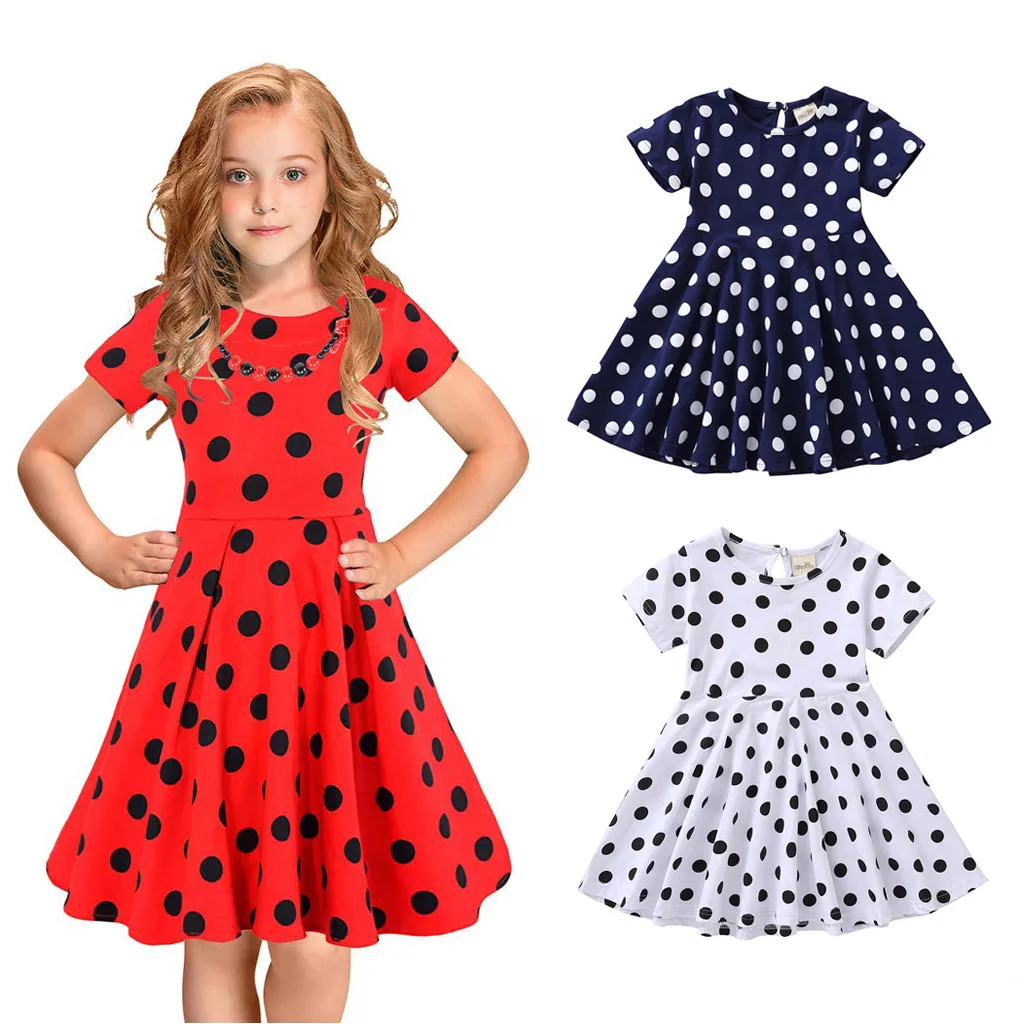 Платье детское в горошек на возраст 2 12 лет|Платья| |