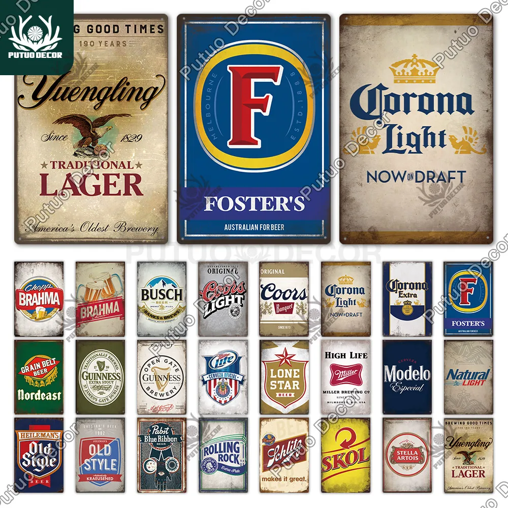 Пиво Винтаж жестяная вывеска металлический знак декоративная табличка человек