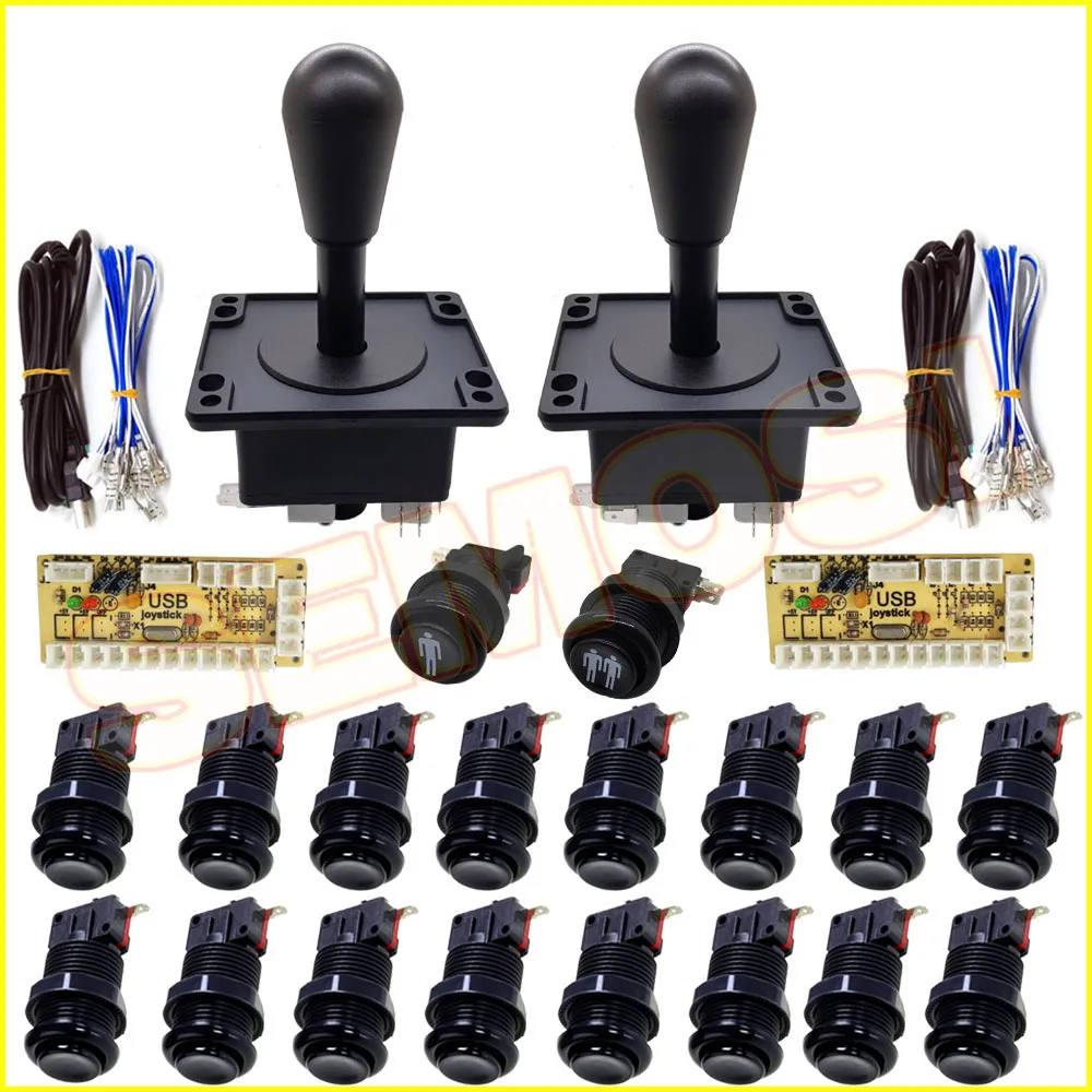 Kit 4 Нулевая задержка USB энкодер DIY Kit Happ Тип аркадный джойстик Кнопка JAMMA MAME части для аркадного шкафа консоль - Цвет: Kit 4