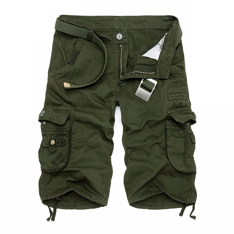 

iSurvivor Summer Men's Camo Cargo Shorts Cotton Military Camouflage Male Jogger Board Shorts Men Brand Clothing Plus Size