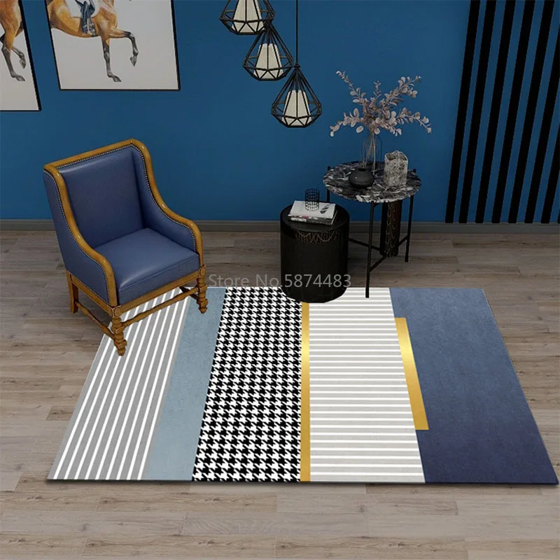 Большой ковер для гостиной скандинавский классический нескользящий с