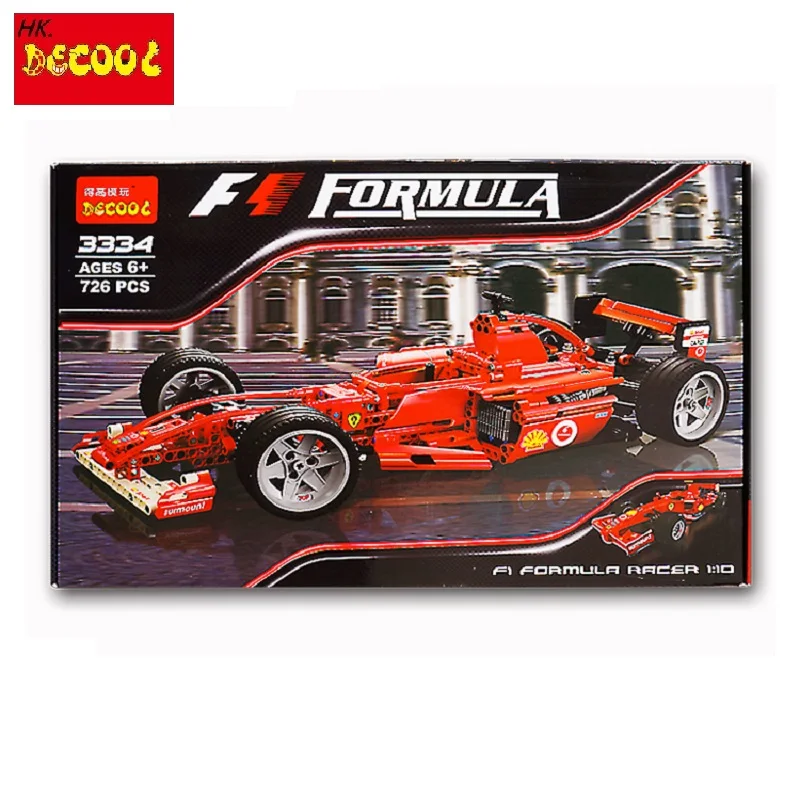 

Decool Formula F1 Racing Car 1:10 Model 3334 726pcs action figure toys Bricks toys for Children LPS for lepines technic Ferrarie