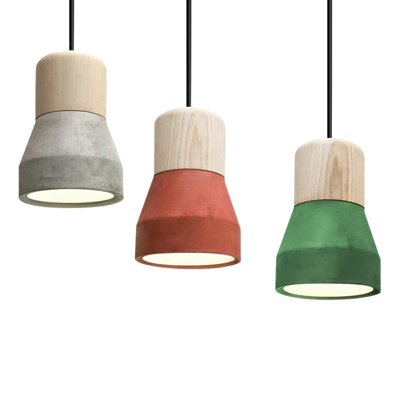 Nordic Modern Design красочная металлическая деревянная стеклянная лампа в виде шара
