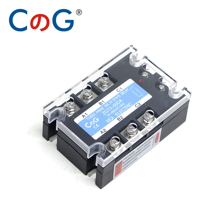 CG 3 фазы 60A 80A 100A DA трехфазный SSR 3-32 В DC контроль 24-480 В AC твердотельное реле SSR DC В AC реле