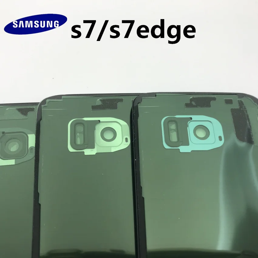 Оригинальное стекло для SAMSUNG Galaxy S7, G930, S7 edge, G935, задняя крышка батареи, задняя крышка, корпус, чехол, Замена+ клейкая наклейка