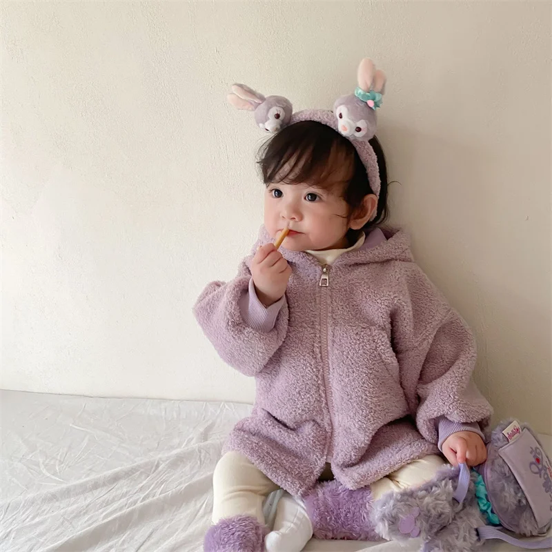 

Girls Baby's Kids Coat Jacket Outwear 2022 Violets Thicken Spring Autumn Cotton Teenagers Overcoat Top Tracksuits High Quality C