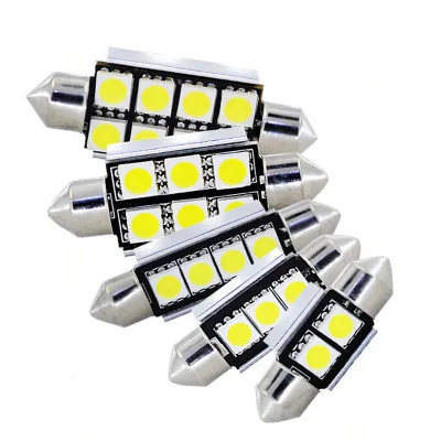1 шт. гирлянда 31 мм 36 39 41 5050 SMD светодиодный Canbus лампа C5W светильник для
