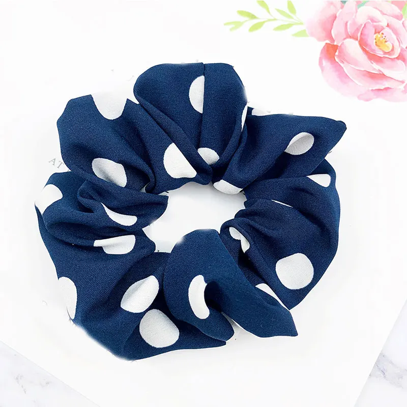 

New Polka Dot Scrunchies Hair Accessories For Women Girls Elastic Hair Bands Hair Ties rope Ponytail Holder Headwear