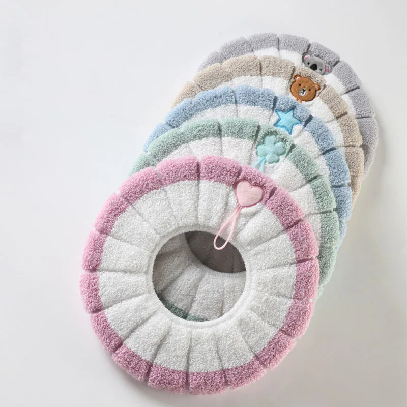 Моющийся коврик для туалета туалет мягкая подушка круглой формы 1 шт. аксессуары ванной комнаты уплотненные