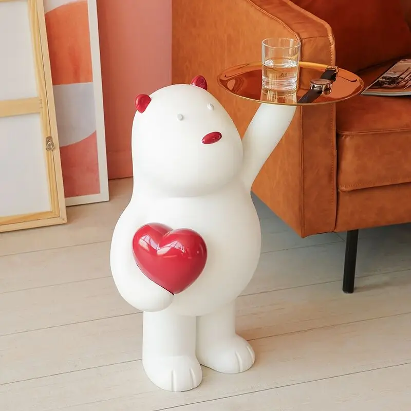

Nordic Home Storage Organization Polar Bear Tray Decoration Figurine Sculpture Ornaments Living Room Floor Home Decor Statue