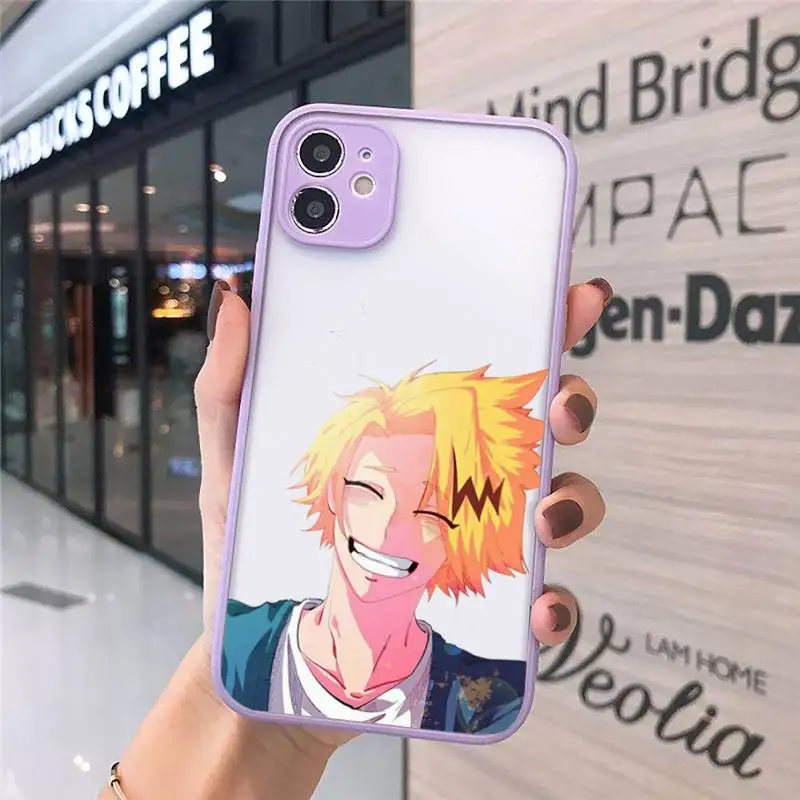 

Denki Kaminari My hero academia Phone Case matte transparent For iphone 7 8 11 12 plus mini x xs xr pro max cover