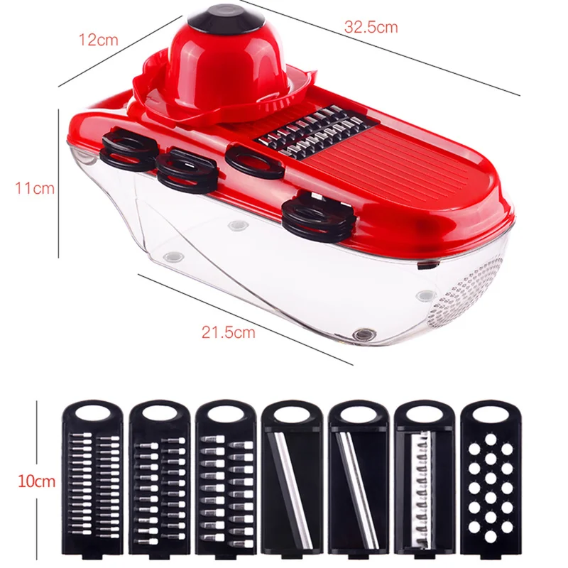 Обновленный кухонный продукт 7 лезвий Ломтерезка мандолина ручная ломтерезка